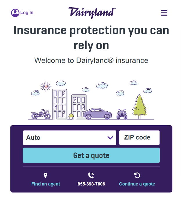 Dairyland Insurance purchasing policy step 1