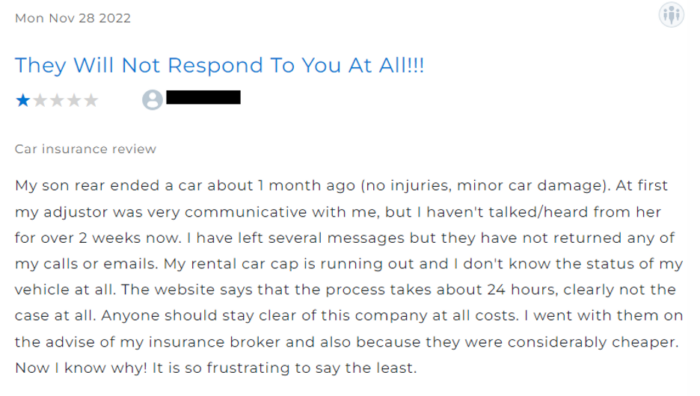 Clearcover Insurance 1-star review