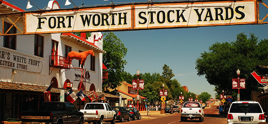 Fort Worth street view during the day