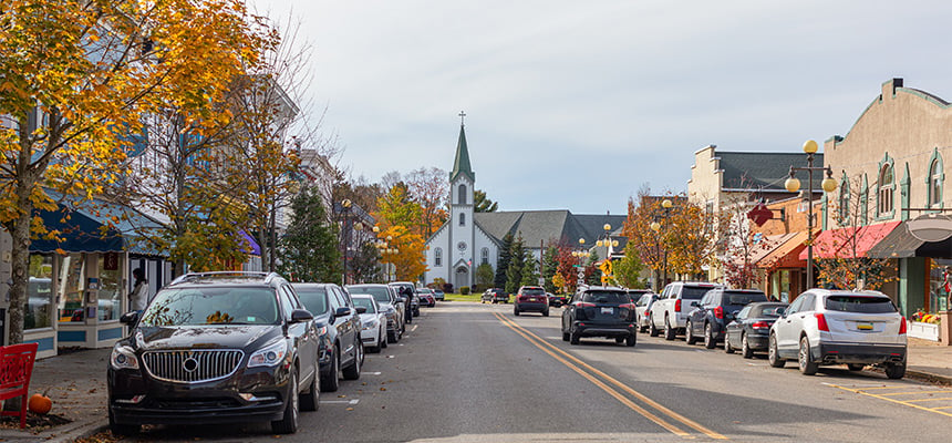 Michigan street view during the day