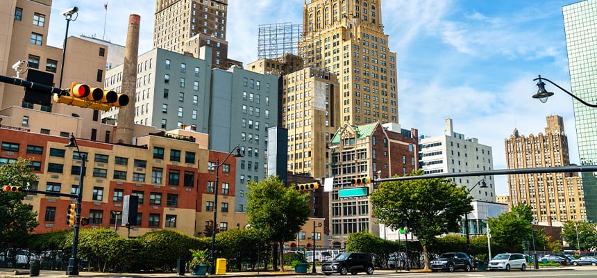 New Jersey urban street view