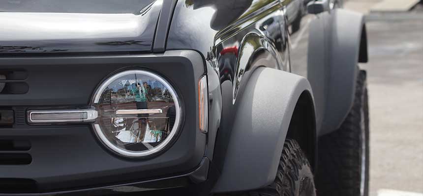 Front end of a new Ford Bronco